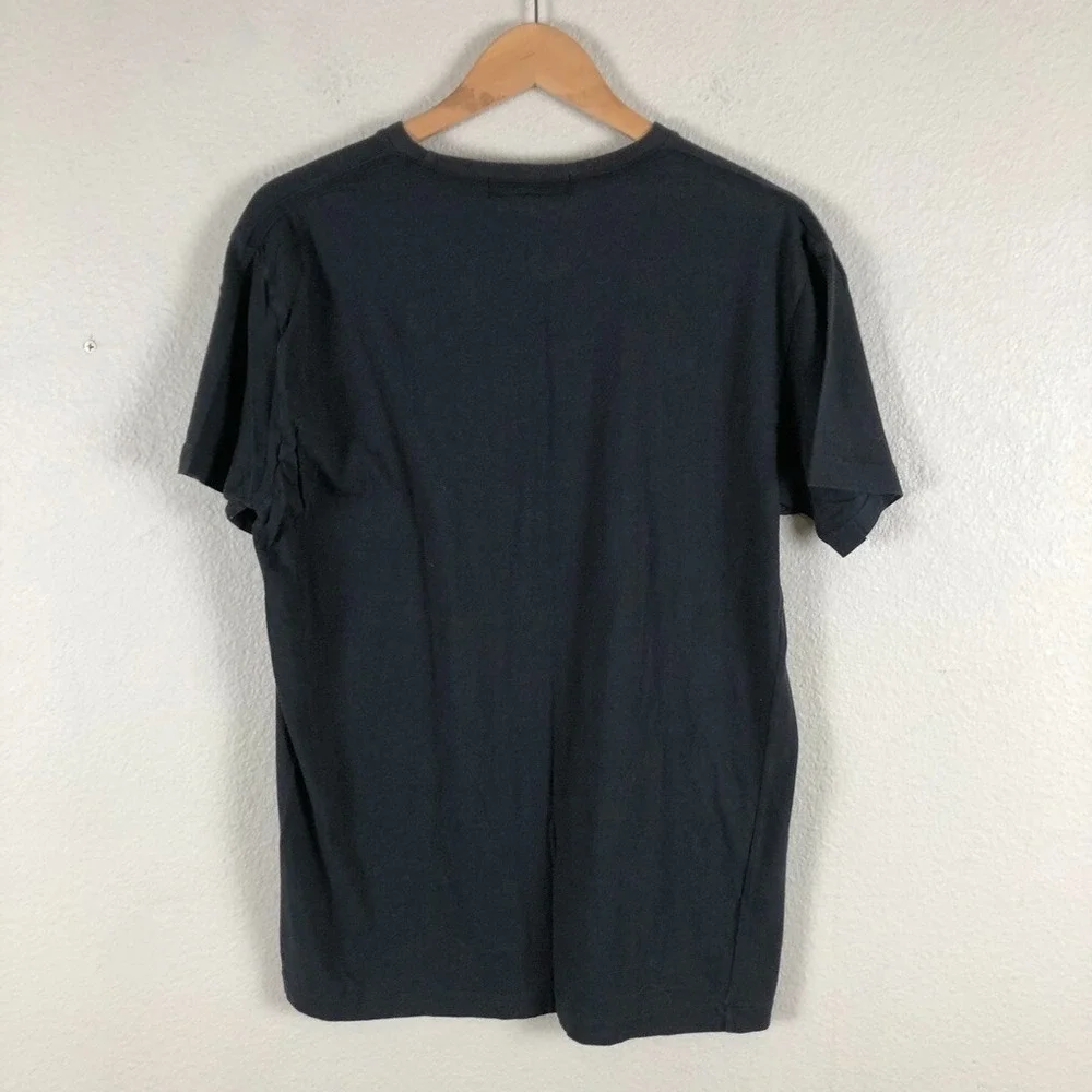 Ralph Lauren Preppy Shirt Mens Medium Black Cotton Logo Basic Staple Base Layer